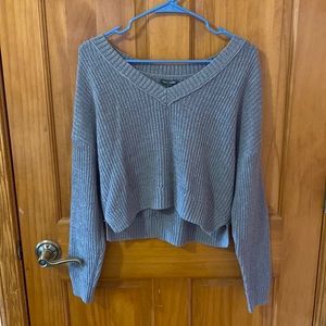Gray Women’s Cropped Sweater